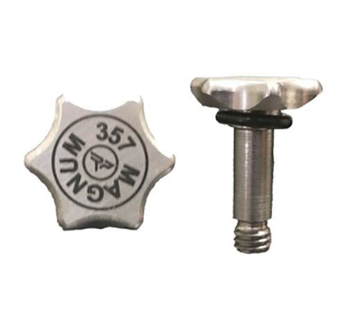 El tornillo de liberación rápida para rifles Marlin facilita la limpieza y el cambio de los levas, ideal para el tiro cowboy y perfecto para usar con guantes.